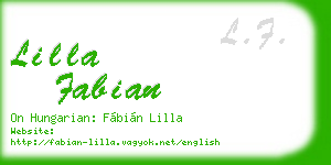 lilla fabian business card